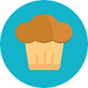 Bakery, baked, Food And Restaurant, cupcake, muffin, Dessert, sweet, food DarkTurquoise icon