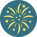 party, Rocket, Fireworks, Celebration, Birthday And Party SeaGreen icon