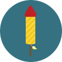 Petard, Birthday And Party, Rocket, Fireworks, Firecracker, Celebration, firework SeaGreen icon