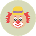user, Avatar, Clown, Circus, carnival, Costume, Fairground LightGray icon