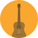 musical instrument, Orchestra, Acoustic Guitar, String Instrument, Music And Multimedia, music, guitar Goldenrod icon