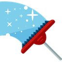 sweeping, Tools And Utensils, broom, sweep, cleaner, cleaning, miscellaneous, Clean SkyBlue icon