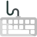 Keyboard, Keys, technology, electronic, electronics, computing Silver icon