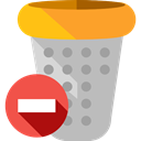 miscellaneous, Trash, interface, Basket, Bin, Garbage, Can, Tools And Utensils Silver icon