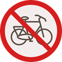 forbidden, Bicycle, prohibition, Not Allowed, Signaling Linen icon
