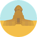 landmark, Monuments, Sphinx, Giza, Egypt, Africa PaleTurquoise icon