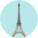 france, shapes, travel, Eiffel tower, paris, romantic, Monuments PaleTurquoise icon