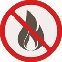 fire, forbidden, prohibition, Not Allowed, Signaling Linen icon