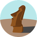 Chile, Monument, Statue, landmark, Monuments, Easter Island, Moai, Moais PaleTurquoise icon