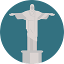 brazil, Monument, Statue, landmark, Monuments, Rio De Janeiro, Christ The Redeemer SeaGreen icon