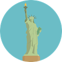 America, landmark, Monuments, Statue Of Liberty, united states, Monument, New york MediumAquamarine icon