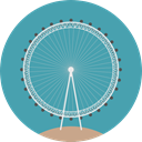 England, europe, united kingdom, Monuments, Big Wheel, London Eye, Ferris Wheel CadetBlue icon