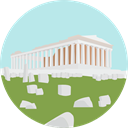 Building, Greece, Monument, landmark, Ancient, athens, Monuments, Parthenon, Architectonic PaleTurquoise icon