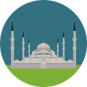 Building, istanbul, Monument, islam, landmark, Monuments, Architectonic, Blue Mosque SeaGreen icon