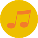 music, interface, music player, song, musical note, Quaver, Music And Multimedia Gold icon