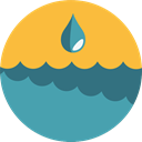 water, nature, Teardrop, raindrop, miscellaneous, weather, Rain, drop SandyBrown icon