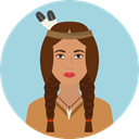 user, Avatar, traditional, Culture, Native American, Cultures LightBlue icon