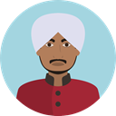 Culture, Sikh, Cultures, user, Avatar, traditional LightBlue icon