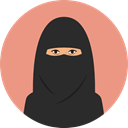 user, woman, Avatar, Arab, traditional, muslim, Culture, Cultures DarkSalmon icon