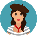 user, woman, french, Avatar, traditional, Culture, Cultures CadetBlue icon