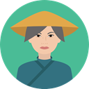 user, woman, Avatar, chinese, traditional, Culture, Cultures CadetBlue icon