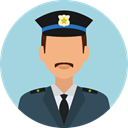 job, profession, Occupation, security, police, user, Avatar LightBlue icon