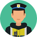Avatar, job, profession, Occupation, security, police, user CadetBlue icon