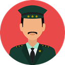 security, police, user, Avatar, job, profession, Occupation Tomato icon
