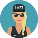 Swat, security, police, user, Avatar, job, profession, Occupation CadetBlue icon