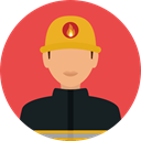 security, people, user, Avatar, job, firefighter, profession, Occupation Tomato icon