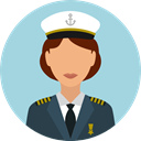 user, profile, Avatar, job, Captain, profession, Professions And Jobs LightBlue icon