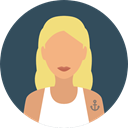 user, woman, profile, Avatar DarkSlateGray icon