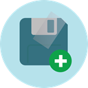 Multimedia, save, Floppy disk, interface, technology, electronics, Diskette, Save File, Flash Disk PowderBlue icon