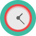 Clock, time, watch, tool, square, Tools And Utensils, Time And Date LightSeaGreen icon