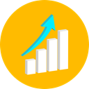 graph, Business, Stats, statistics, graphic, Bar chart, Business And Finance, Seo And Web Orange icon