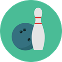 Game, sports, Bowling, Fun, leisure, Bowling Pins, Sports And Competition CadetBlue icon