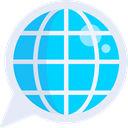 languages, Earth Grid, Worlwide, World Grid, Seo And Web, planet, Multimedia, translation, global DeepSkyBlue icon