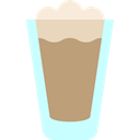 food, glass, Cold, frappe, Coffee Shop RosyBrown icon