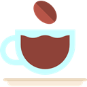 Coffee, tea, food, coffee cup, Coffee Shop, Coffee Beans Sienna icon