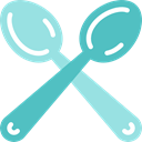 Restaurant, kitchen, Cutlery, silverware, Tools And Utensils, Spoons MediumTurquoise icon