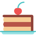 cake, food, Dessert, sweet, Cherry, Bakery Khaki icon