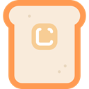 food, breakfast, meal, Bread, toast, Bakery AntiqueWhite icon