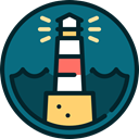 Lighthouse, Guide, buildings, light, navigation, nature Teal icon