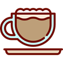 Coffee, food, latte, coffee cup, hot drink, Coffee Shop Maroon icon