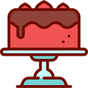cake, food, Dessert, sweet, Bakery, baker Maroon icon
