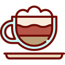Coffee, food, coffee cup, hot drink, Coffee Shop, Mocha Maroon icon