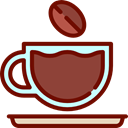 food, coffee cup, Coffee Shop, Coffee Beans, Coffee, tea Maroon icon