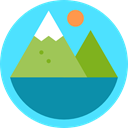 nature, landscape, mountain, rural, lake Turquoise icon