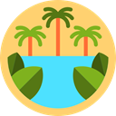 nature, landscape, jungle, Palm Tree Khaki icon