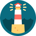 light, navigation, nature, Lighthouse, Guide, buildings Teal icon